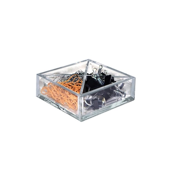 6'' Square Tray Four Compartment Desk Organizer